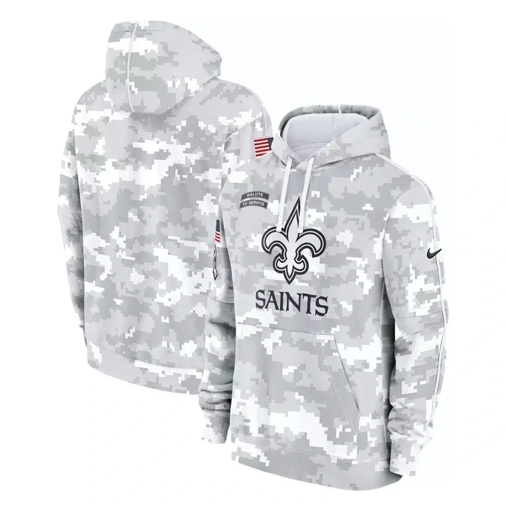 Nike New Orleans Saints Salute to Service Hoodie Sweatshirt Mens Size Medium